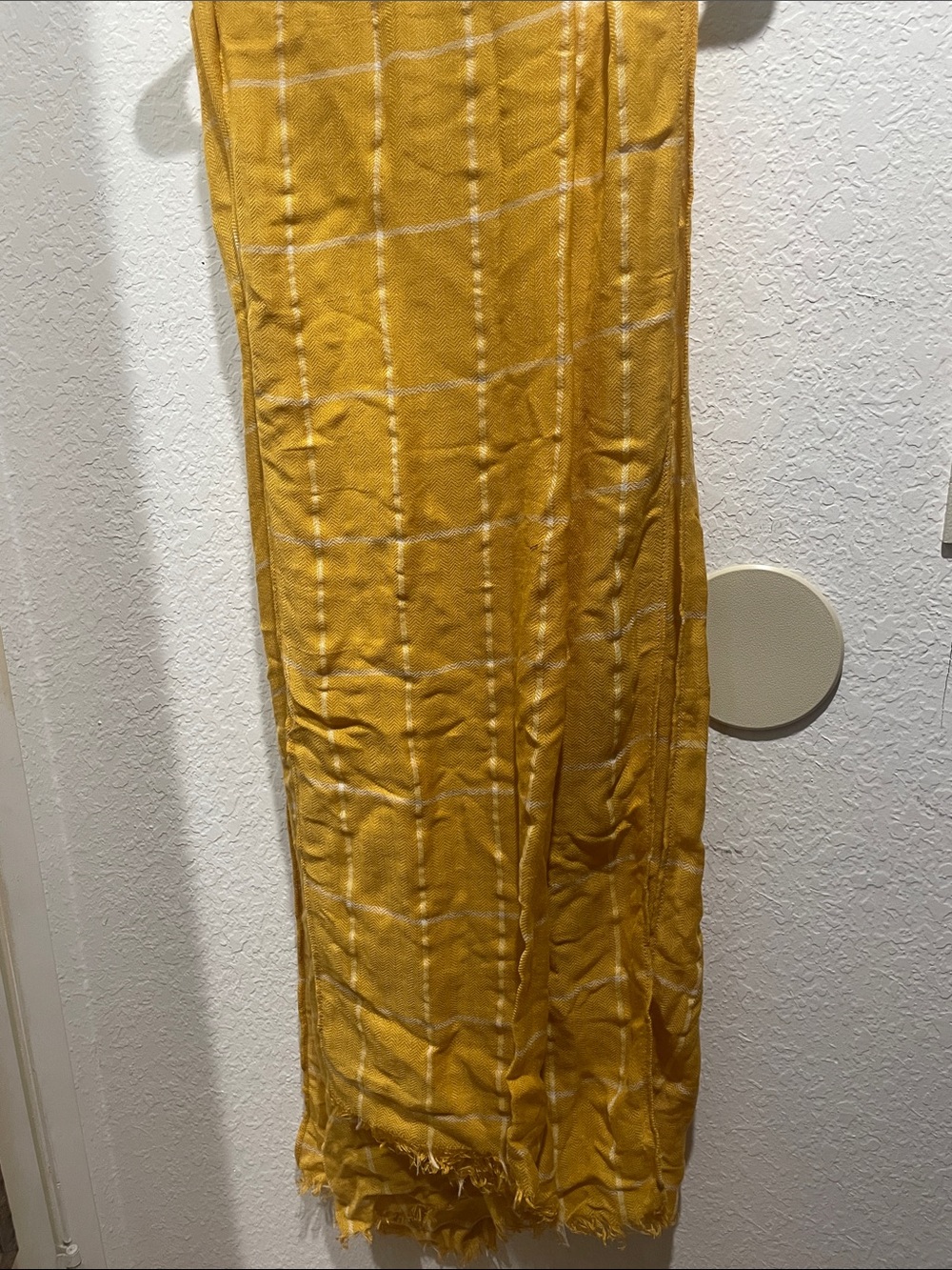 bp Mustard Yellow Plaid Lightweight Scarf